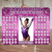 Editable Purple Gymnastics Donation Calendar Sparkly