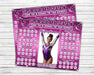 Editable Purple Gymnastics Donation Calendar Sparkly