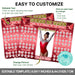 Editable Red Gymnastics Donation Calendar Sparkly Template