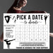 DIY Minimalist Gymnastics Themed Donation Calendar | Gymnast Pick a Date to Donate School Fundraiser Template