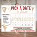 Minimalist Gymnastics Donation Calendar Template | School Gymnast Pick a Date to Donate School Fundraiser