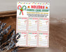 DIY Holiday Candy Cane Flyer and Gram Card Template | Christmas PTO PTA School Fundraiser Event