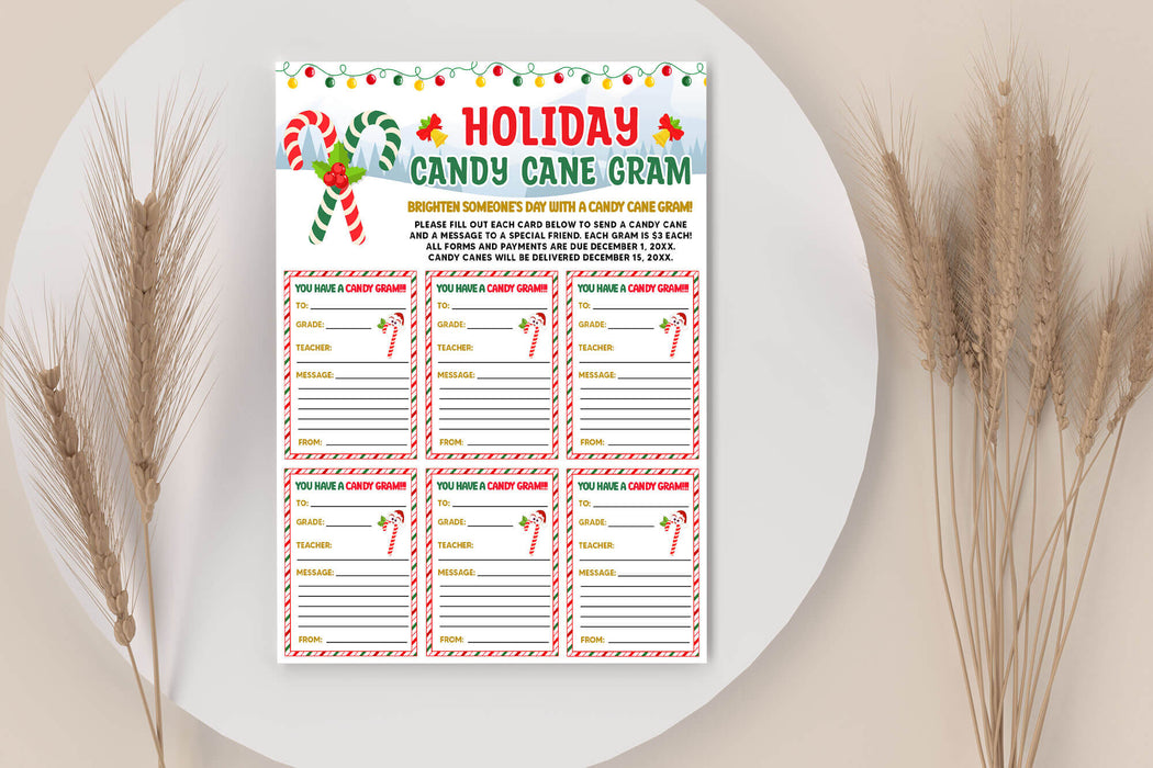 candy-cane-gram-flyer-template-holiday-christmas-fundraiser-grams-posh-park for Free Printable Christmas Candy Gram Template Candy Cane Gram Flyer Template | Holiday Christmas Fundraiser Grams - Posh Park for Free Printable Christmas Candy Gram Template