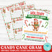 DIY Christmas Candy Cane Gram Flyer Template | Holiday PTO PTA School Fundraiser Invite