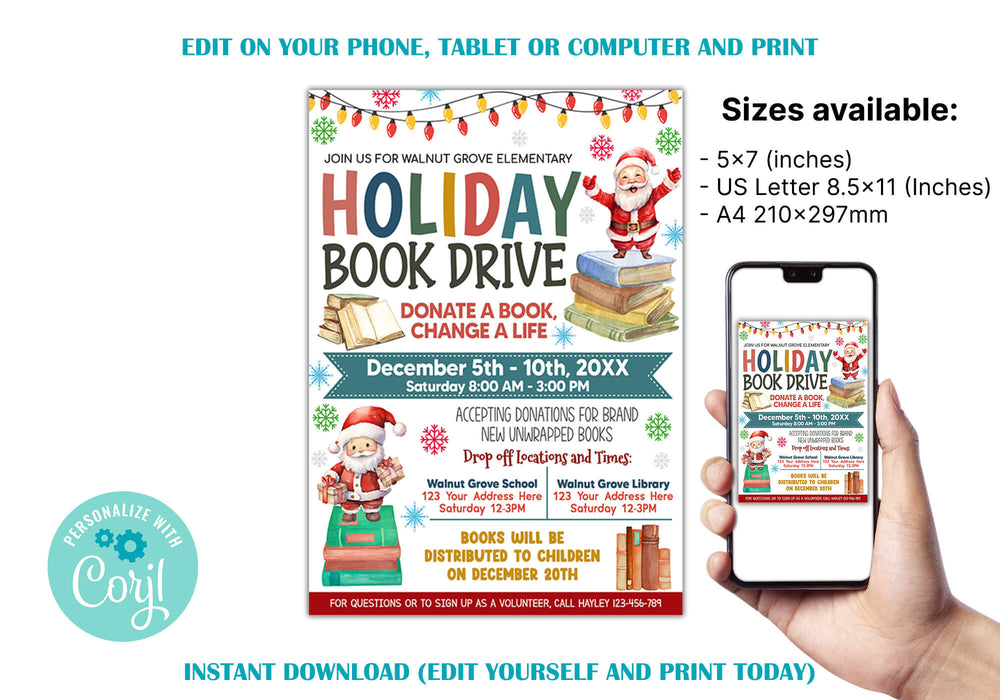 Book Drive Icon Book Drive Template