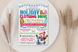 DIY Holiday Clothing Drive Flyer | Christmas Winter School and Community Fundraising Drive Template