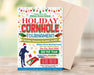 DIY Holiday Cornhole Tournament Flyer | Holiday School and Community Fundraising Sports Event Template