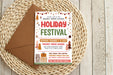 Customizable Holiday Festival Flyer Template | Christmas School and Community Fundraiser Invite Poster