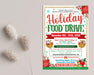 DIY Holiday Food Drive Flyer | School and Community Food Drive Christmas Event Flyer Template