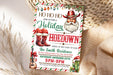 DIY Holiday Hoedown Invitation Template | Cowboy Santa Christmas Party Invite