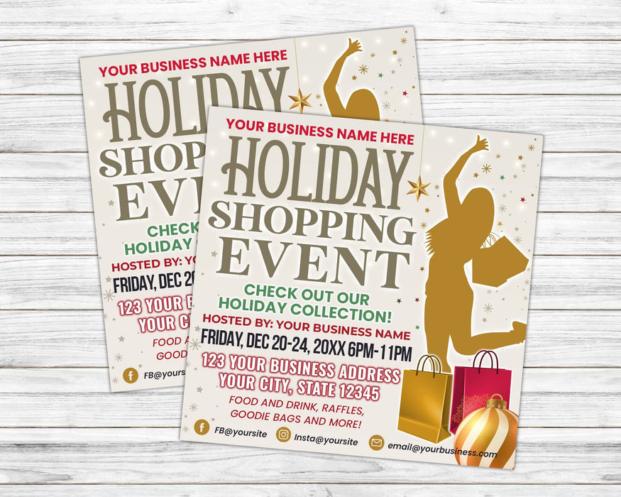 Holiday Pop-Up Event Flyer for Christmas Sale