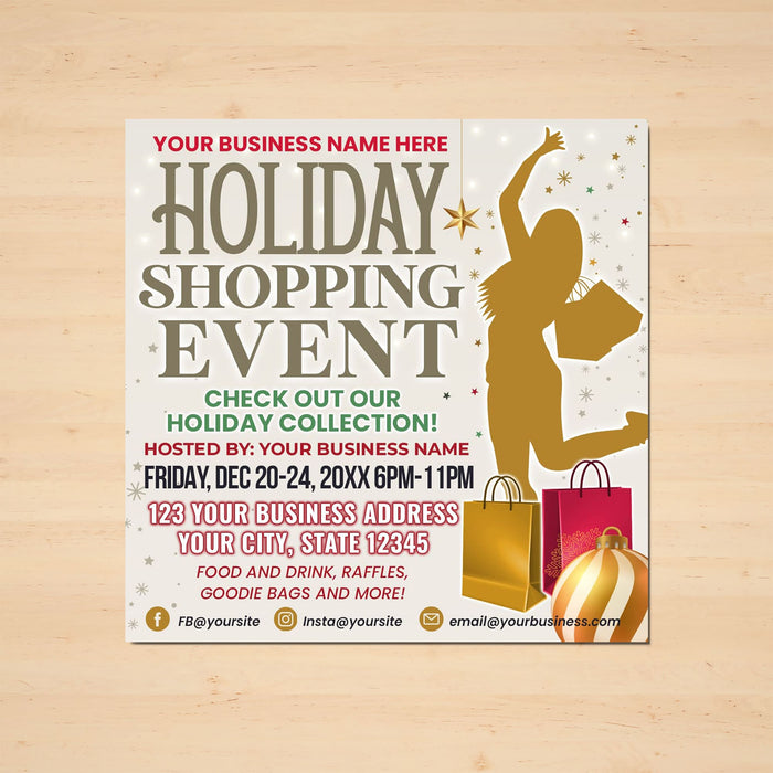 Holiday Pop-Up Event Flyer for Christmas Sale