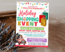 Printable Holiday Pop-Up Event Flyer Editable Template