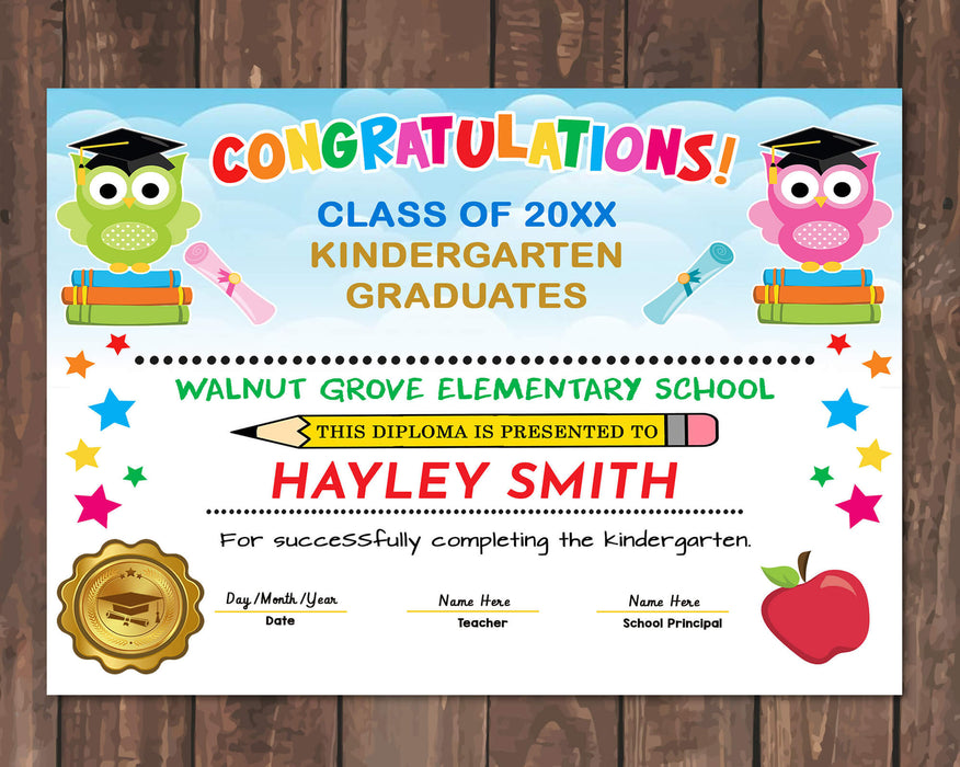 Kids School Graduation Diploma Certificate Template | Kindergarten, Preschool And Any Grade Diploma Template - Posh Park kids-school-graduation-diploma-certificate-template-kindergarten-preschool-and-any-grade-diploma-template-posh-park