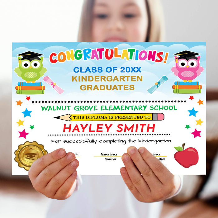 Kids School Graduation Diploma Certificate Template | Kindergarten, Preschool And Any Grade Diploma Template - Posh Park kids-school-graduation-diploma-certificate-template-kindergarten-preschool-and-any-grade-diploma-template-posh-park