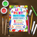 Customizable Painting Party Invitation | Dress For A Mess Art Themed Birthday Party Invite