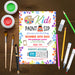 DIY Kids Paint and Sip Flyer Template | Kids Painting Party Event Invitation