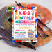Kids Sip and Paint Event Flyer | Painting Party Activity For Kids Invitation