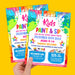 Kids Sip and Paint Party Event Flyer Template | Painting Party  Event For Kids Invite Poster