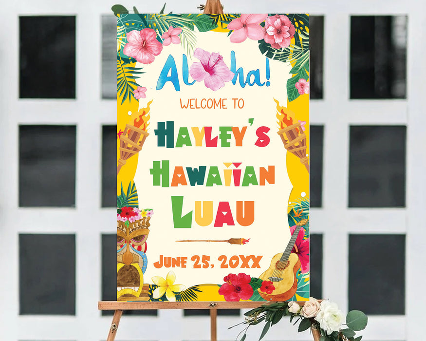 DIY Luau Welcome Sign Template | Hawaiian-Themed Party Sign - Posh Park diy-luau-welcome-sign-template-hawaiian-themed-party-sign-posh-park