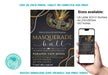 Customizable Masquerade Ball Prom Flyer | School Masquerade Theme Invite Template