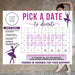 Soft Pastel Minimalist Dance Donation Calendar Printable