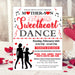 DIY Mother Son School Sweetheart Dance Ticket  and Flyer Template | School Valentine's Dance Bundle