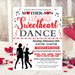 Mother and Son Dance Flyer Template | Valentine's Day Sweetheart School Dance Invite