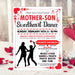 Customizable Mother Son School Sweetheart Dance Ticket  and Flyer Bundle | School Valentine's Dance Template