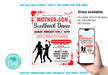 Customizable Mother Son School Sweetheart Dance Ticket  and Flyer Bundle | School Valentine's Dance Template