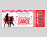 Customizable Mother Son Valentine's Day Dance Ticket and Flyer | School Heart Day Dance Bundle