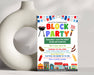 Customizable Block Party Invitation Template | Neighborhood and Community BBQ Party Flyer Invite
