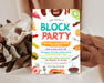 Customizable Block Party Barbecue Invitation Template | BBQ Neighborhood Backyard Party Flyer Invite