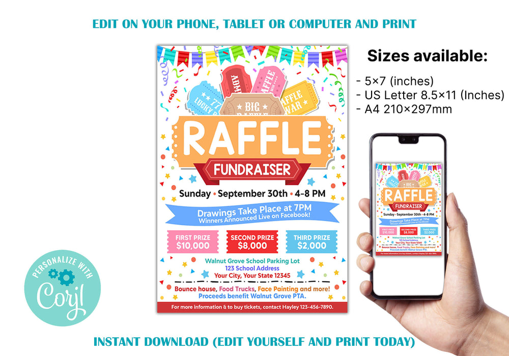 Fundraiser Raffle Flyer