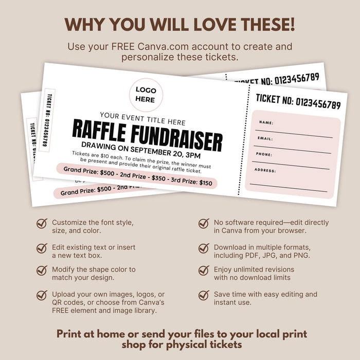 DIY Raffle Fundraiser Ticket Template | Raffle Ticket for Charity Events and Nonprofit Fundraisers - Posh Park diy-raffle-fundraiser-ticket-template-raffle-ticket-for-charity-events-and-nonprofit-fundraisers-posh-park
