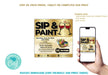 Sip and Paint Party Event Flyer Template | Painting Themed Flyer Invitation