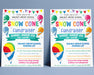 DIY Snow Cone Fundraiser Flyer Template | Summer PTO PTA School Activities Fundraiser Flyer