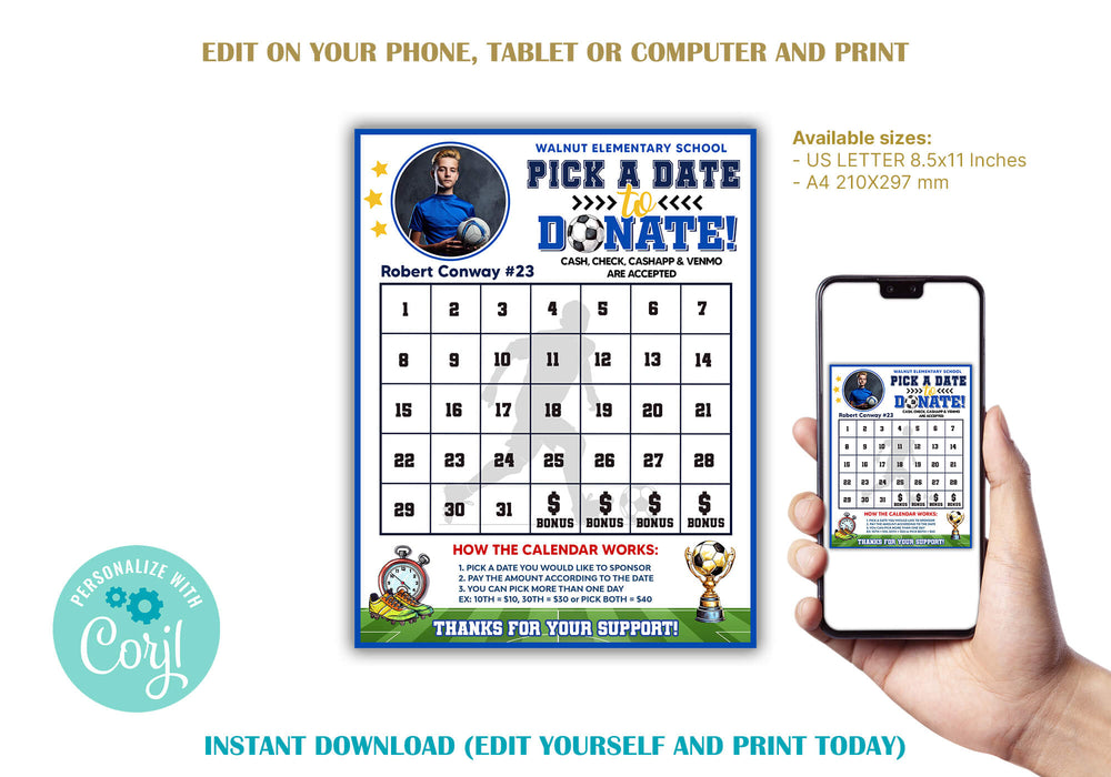 Soccer Calendar Fundraiser | Football Pick a Date to Donate Sports Fundraiser Template - Posh β Posh Park soccer-calendar-fundraiser-football-pick-a-date-to-donate-sports-fundraiser-template-posh-posh-park
