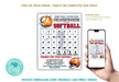 Softball Fundraiser Donation Calendar Template | Pick a Date to Donate Sports Fundraiser Calendar