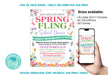 DIY Spring Fling School Dance Flyer Invitation | School Party Invite Template