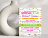 Customizable Spring Fling School Dance Flyer and Ticket Bundle | School Party Invitation Template Set