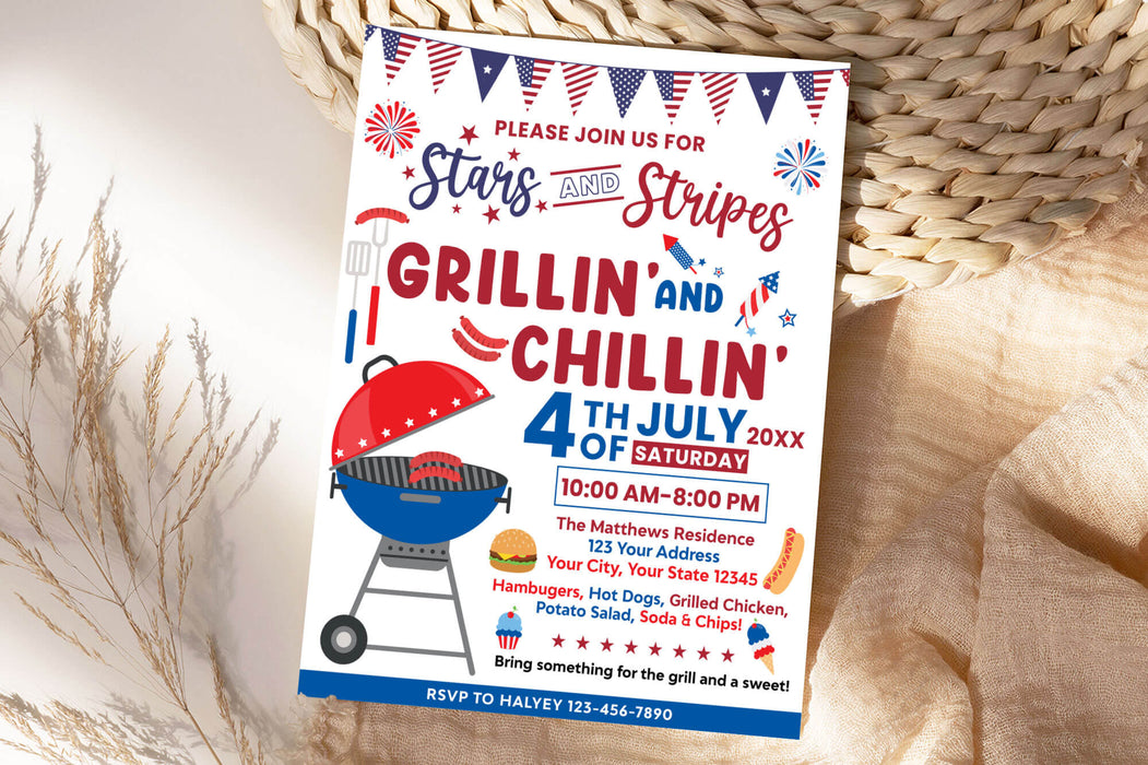 customizable-4th-of-july-invitation-template-family-and-community-bbq-picnic-party-flyer-invite-posh-park for 4th Of July Party Invitations Free Printable Customizable 4th of July Invitation Template | Family and Community BBQ Picnic Party Flyer Invite - Posh Park for 4th Of July Party Invitations Free Printable