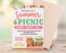 Customizable Summer Picnic Invite Template | Summer Party Picnic Bash Flyer Invitation