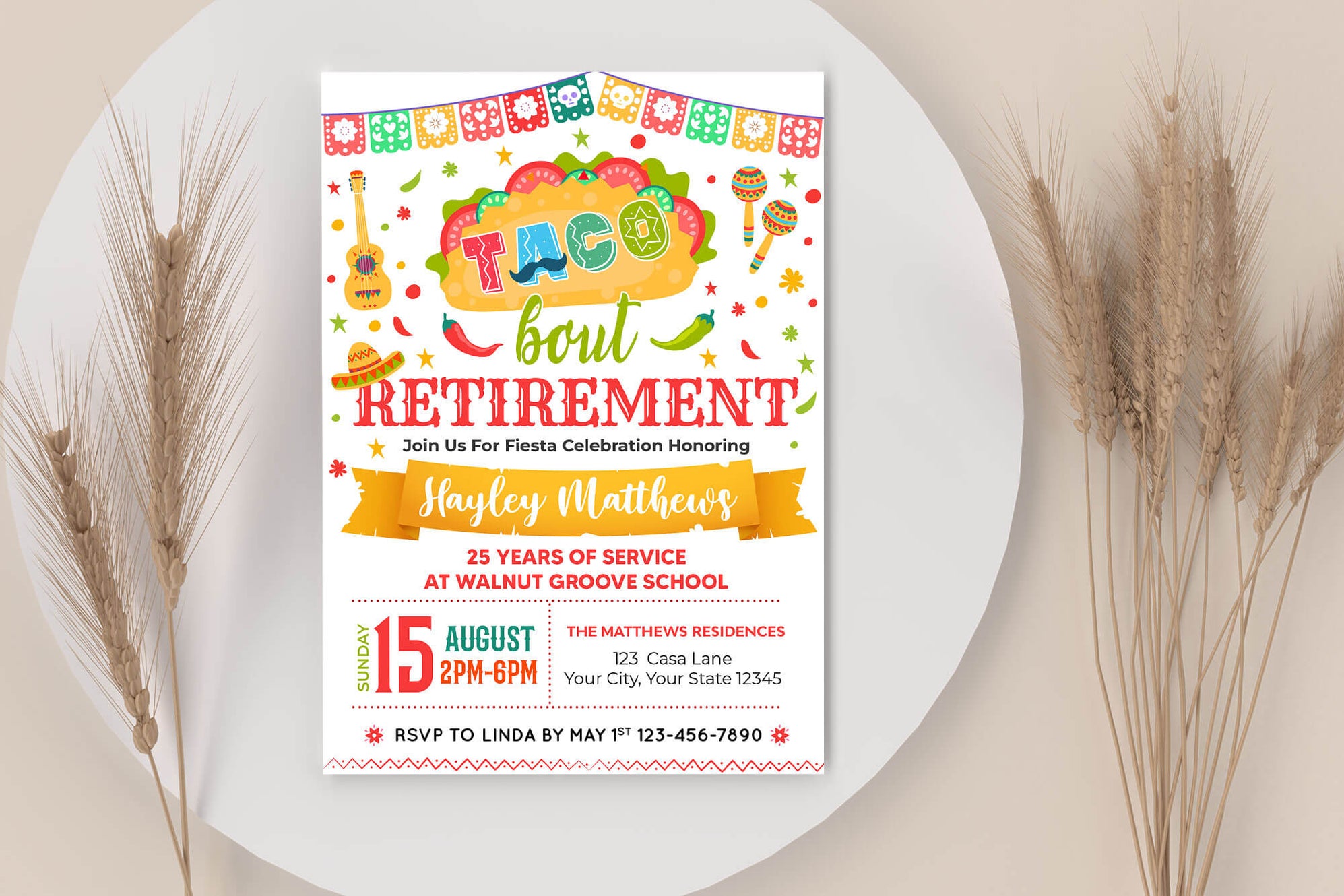 Fun Taco Bout Retirement Honeycomb Decorations - Mexican Fiesta Party Supplies, Table Toppers For Retirement Celebration - View #6