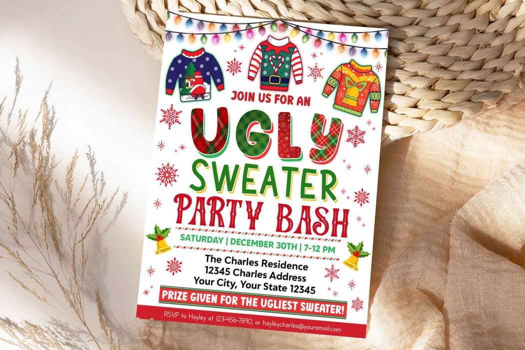 Ugly Sweater Invitation Template