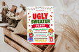DIY Holiday Ugly Sweater Party Flyer Template | Winter Ugly Sweater Contest Party Event