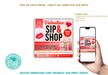 Valentine Sip and Shop Pop Up Flyer Template | Boutique Shopping Invitation