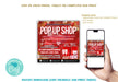 Pop Up Shop Flyer For Valentine | Sip and Shop Boutique Shopping Invite Template