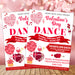 Customizable Valentine's Day Dance Flyer | Valentine Dance For School Invitation Template Media 1 of 13