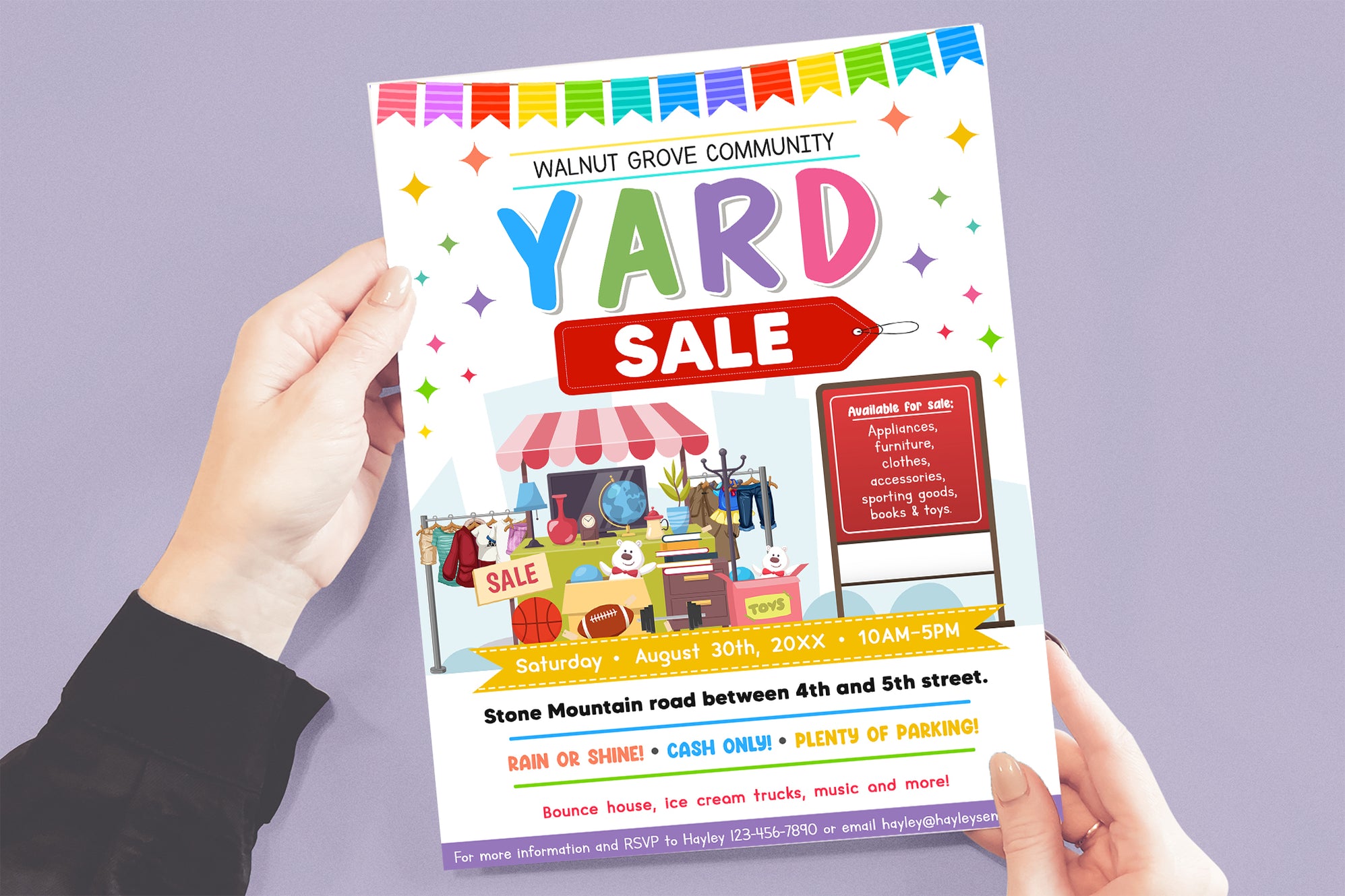 Customizable Yard Sale Flyer | Sale Event Flyer Template - Posh Park